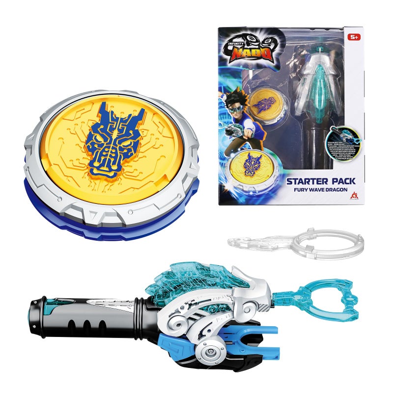 INFINITY NADO Battling Toys Battle Set with Spinning Top String Launcher Metal Brust Gyro Kids Gifts for Boys and Girls Age 5 Dragon - Image 3