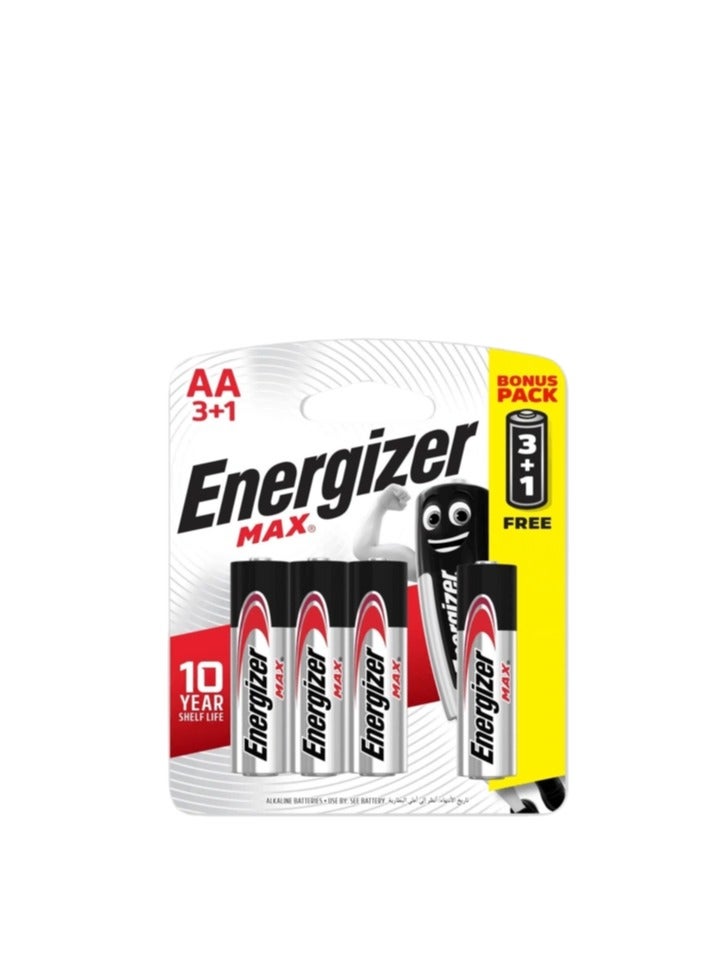 إنرجايزر بطاريات AA ماكس  (1.5 فولت) (3+1) - Image 3