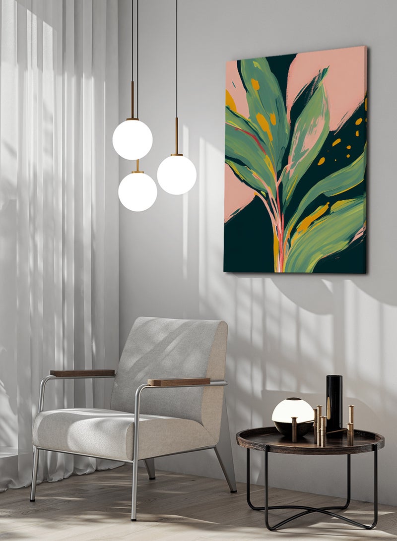 لوحة كانفاس على إطار خشبي بتصميم نبات - Image 3