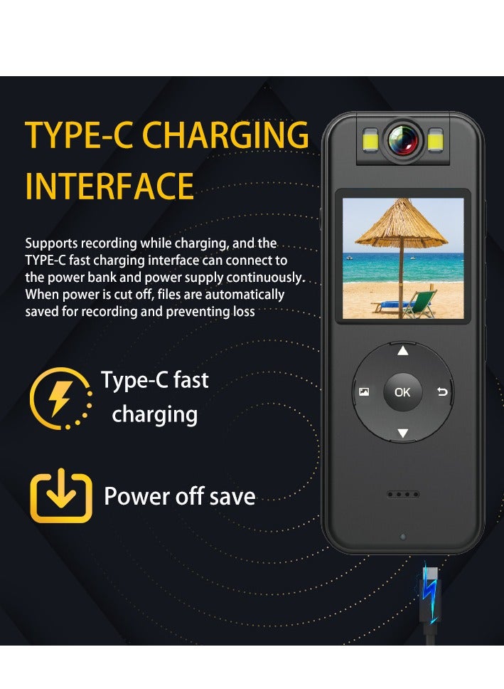 4K Portable Video Camera Recorder, Motorcycle Driving Recorder, Outdoor Mini Action Camera, Portable Camera, Driving Recorder, Miniature Camera+64Gcard - Image 5