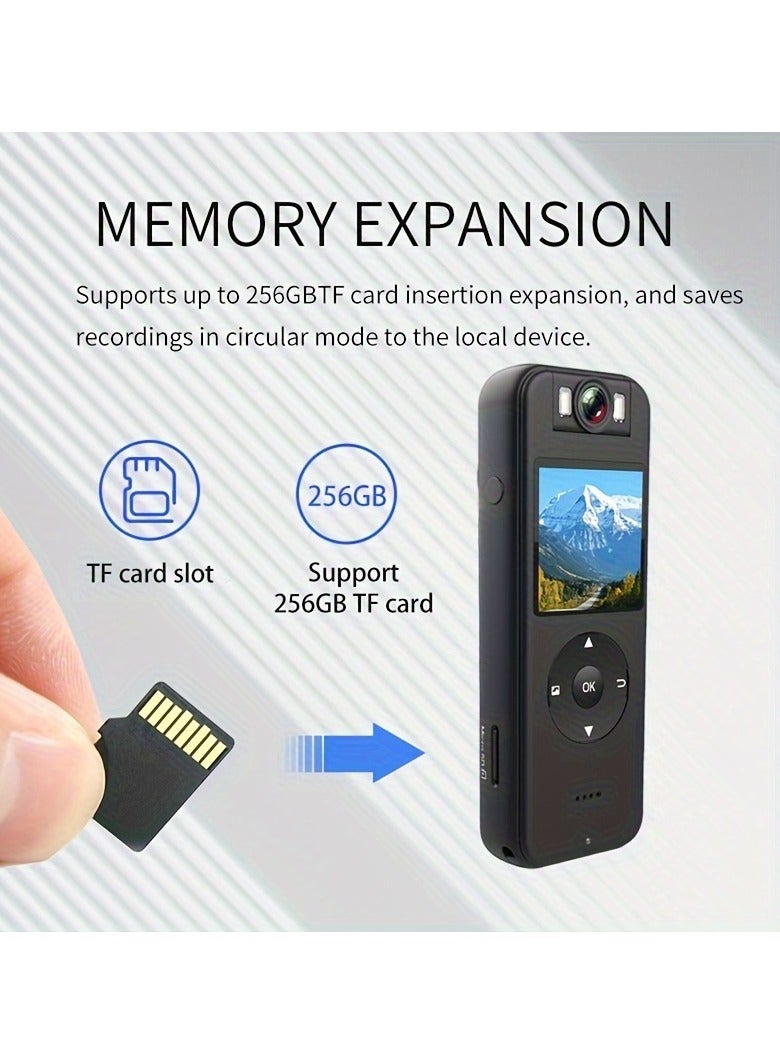 4K Portable Video Camera Recorder, Motorcycle Driving Recorder, Outdoor Mini Action Camera, Portable Camera, Driving Recorder, Miniature Camera+64Gcard - Image 3