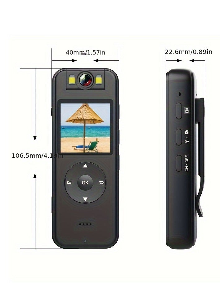 4K Portable Video Camera Recorder, Motorcycle Driving Recorder, Outdoor Mini Action Camera, Portable Camera, Driving Recorder, Miniature Camera+64Gcard - Image 2