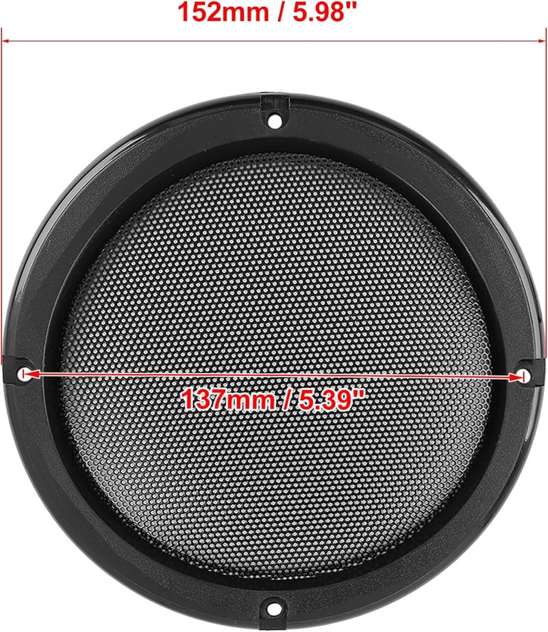 Car 4pcs Cover 5" Mesh Protector Car Speaker Cover Woofer Subwoofer Grill Black - Image 4
