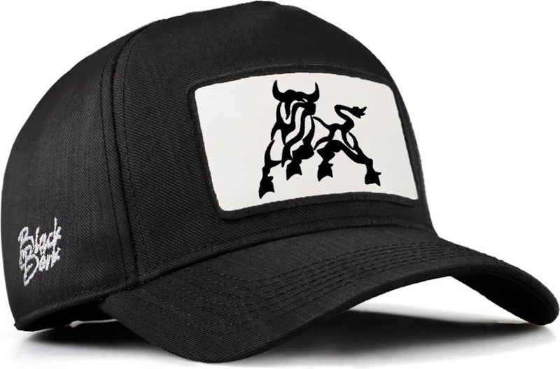 Black Börk V2 Baseball Bull - 1 Unisex Black Cordura Fabric Hat (Cap) with Code Logo  - Image 1