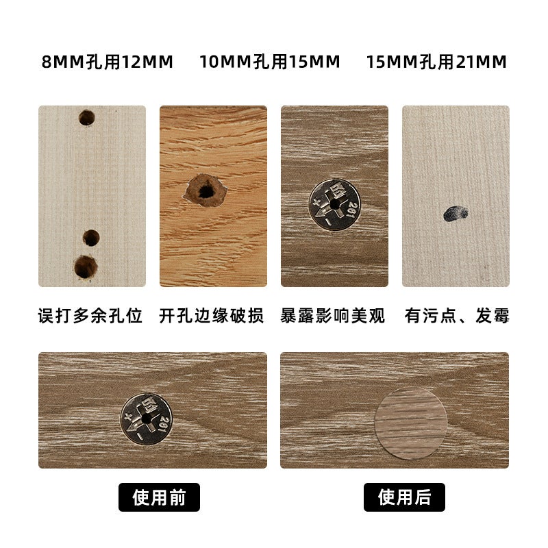 Furniture Sticker Three-In-One Ring Beauty Sticker Wardrobe Door Panel Sealing Screw Eye Gray Beauty Decoration Cover Hole Cover - Image 4