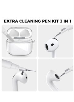 SZOXST for AirPods 4 Case Cover 2024 Soft TPU Clear Transparent Case for AirPods 4th Generation Case for Women Men, AirPod 4 case with Cleaner Kit and Keychain  - Image 4
