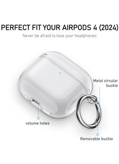 SZOXST for AirPods 4 Case Cover 2024 Soft TPU Clear Transparent Case for AirPods 4th Generation Case for Women Men, AirPod 4 case with Cleaner Kit and Keychain  - Image 2