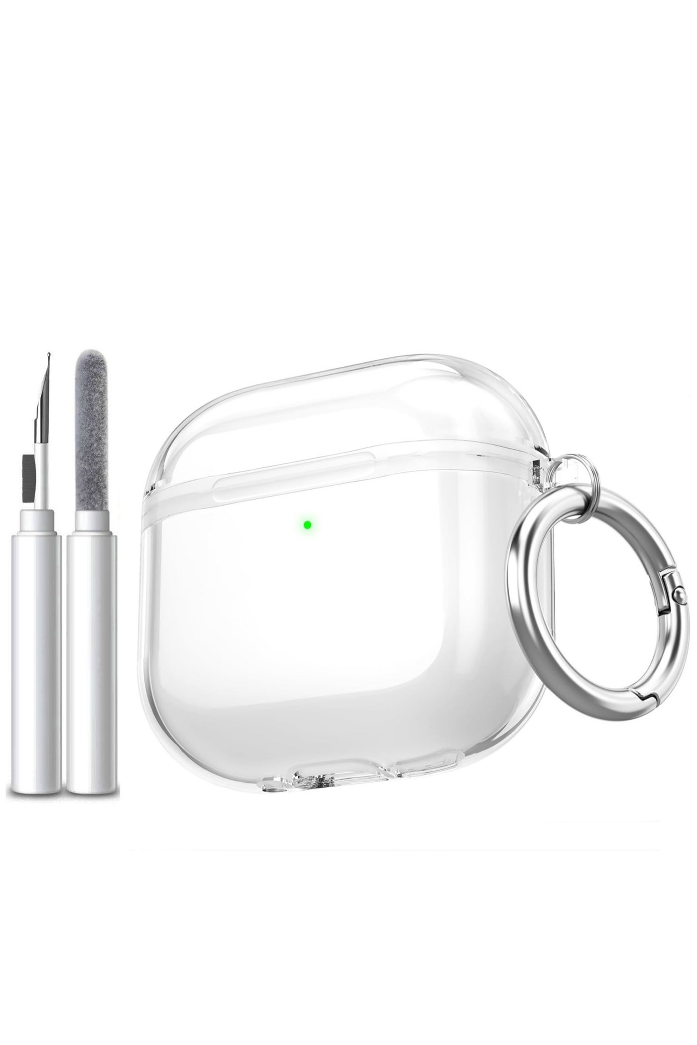 SZOXST for AirPods 4 Case Cover 2024 Soft TPU Clear Transparent Case for AirPods 4th Generation Case for Women Men, AirPod 4 case with Cleaner Kit and Keychain