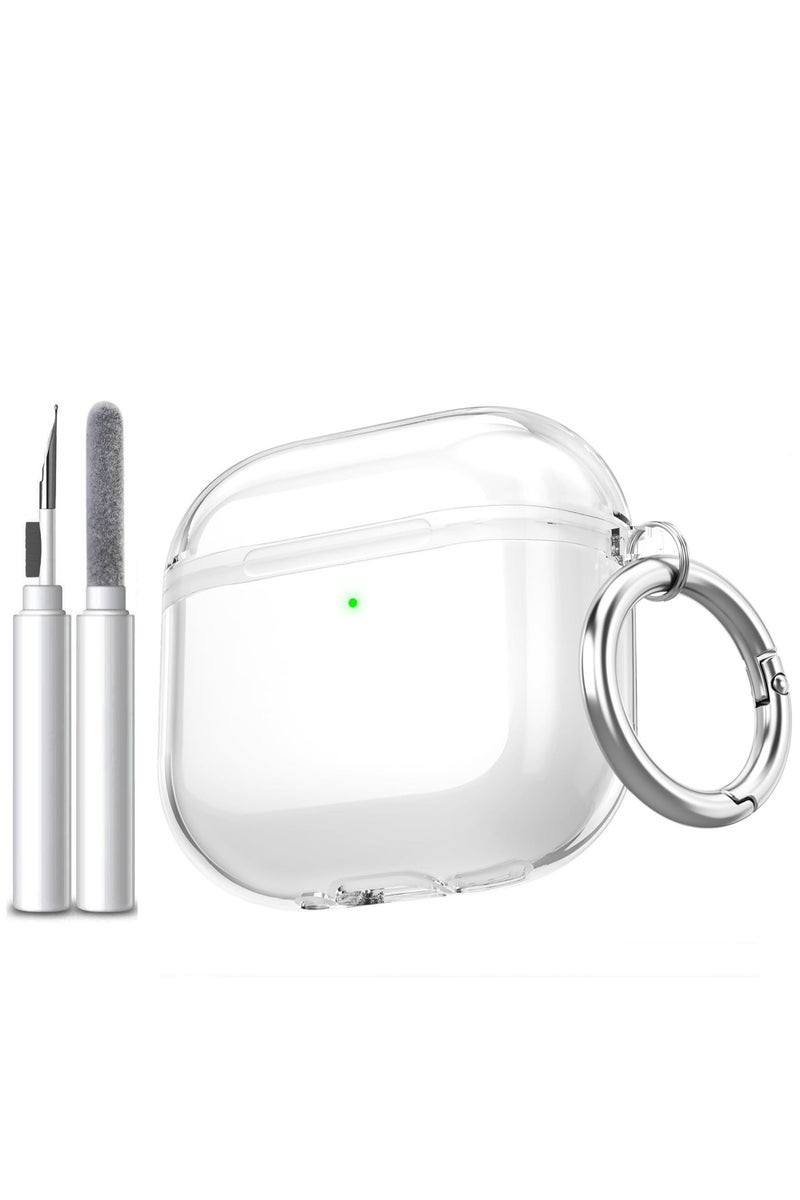 SZOXST for AirPods 4 Case Cover 2024 Soft TPU Clear Transparent Case for AirPods 4th Generation Case for Women Men, AirPod 4 case with Cleaner Kit and Keychain - Image 1