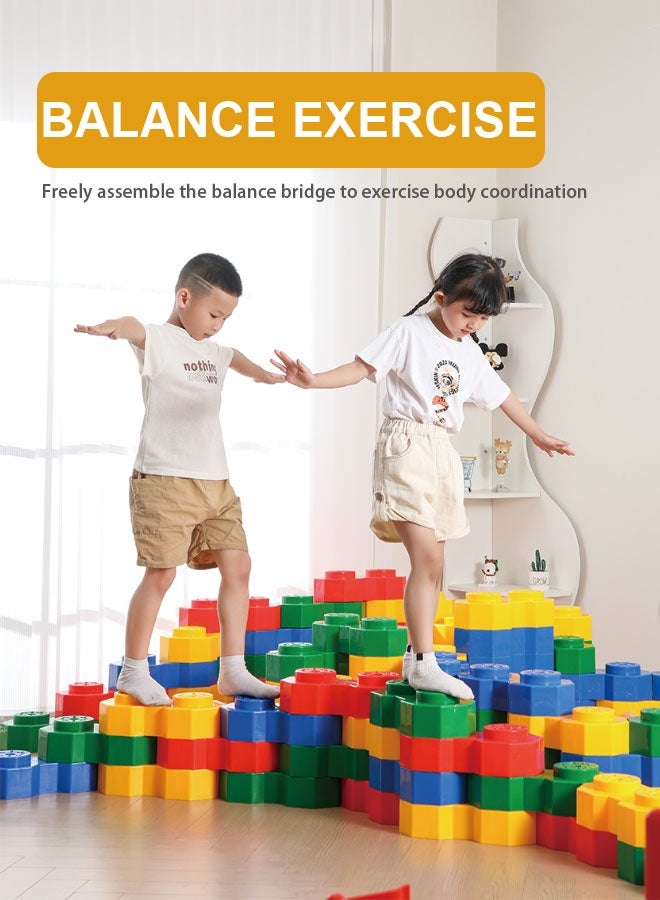 JSAITOYS 75pcs Large Plastic Block Toy DIY Ball Pit Super Size Construction Building Blocks for Children - Image 4