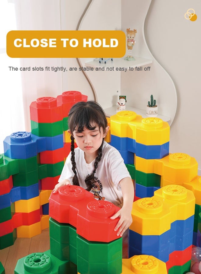 JSAITOYS 75pcs Large Plastic Block Toy DIY Ball Pit Super Size Construction Building Blocks for Children - Image 5