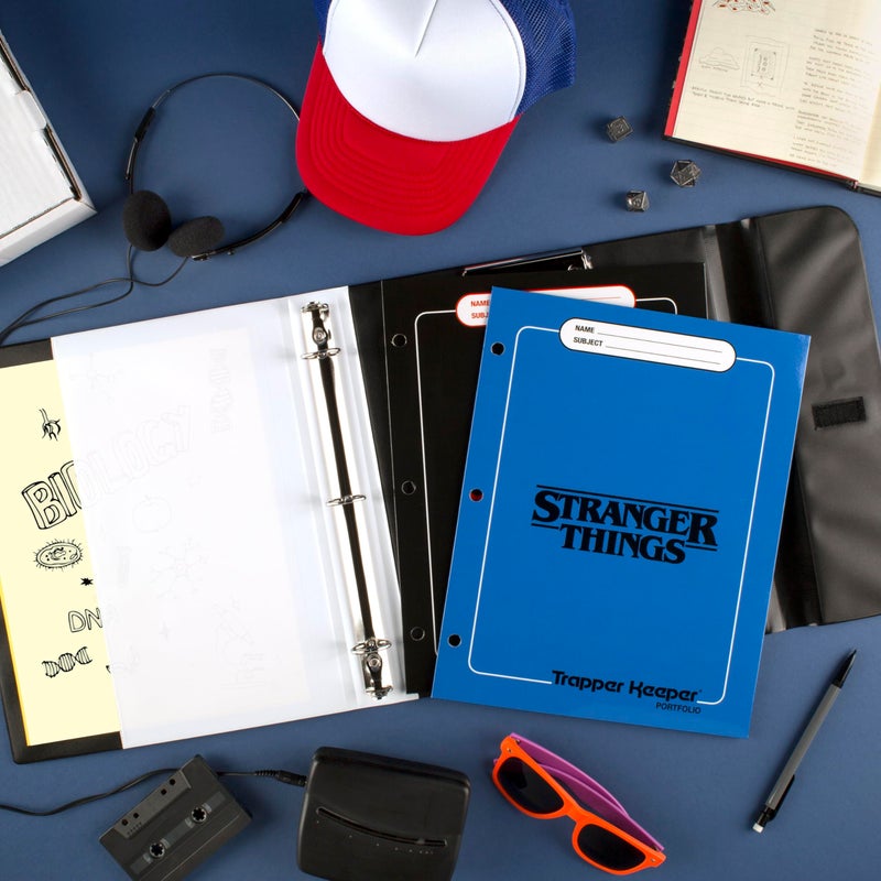 Mead Trapper Keeper Binder, Stranger Things, 1 Inch Binder with Folders and Pockets, Holds 8-1/2" x 11" Paper, Neon (261138G-25) - Image 4