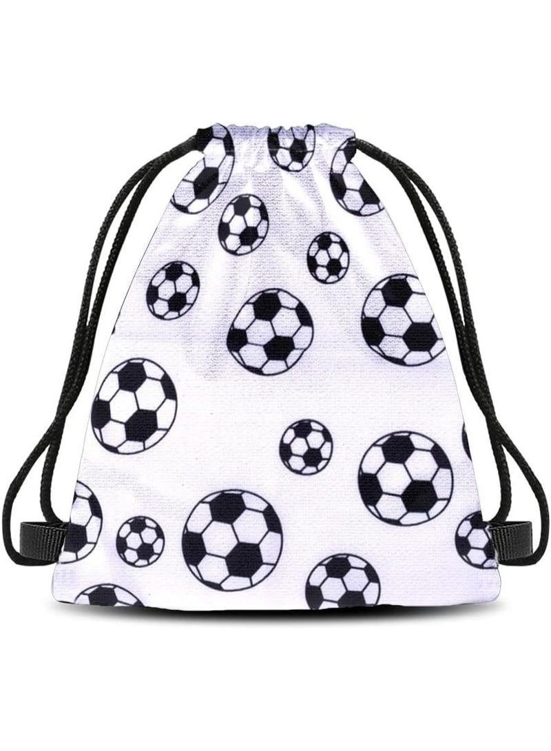25*30cm Soccer Drawstring Backpack for Gym Sports Game Day Travel Team Party Favors White Sports Cinch Sack Gym Bag String Backpack for Men Son Friend Birthday Gifts - Image 1