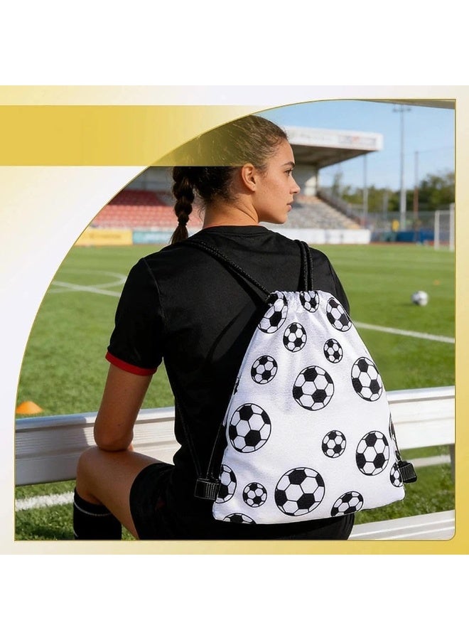 25*30cm Soccer Drawstring Backpack for Gym Sports Game Day Travel Team Party Favors White Sports Cinch Sack Gym Bag String Backpack for Men Son Friend Birthday Gifts - Image 5