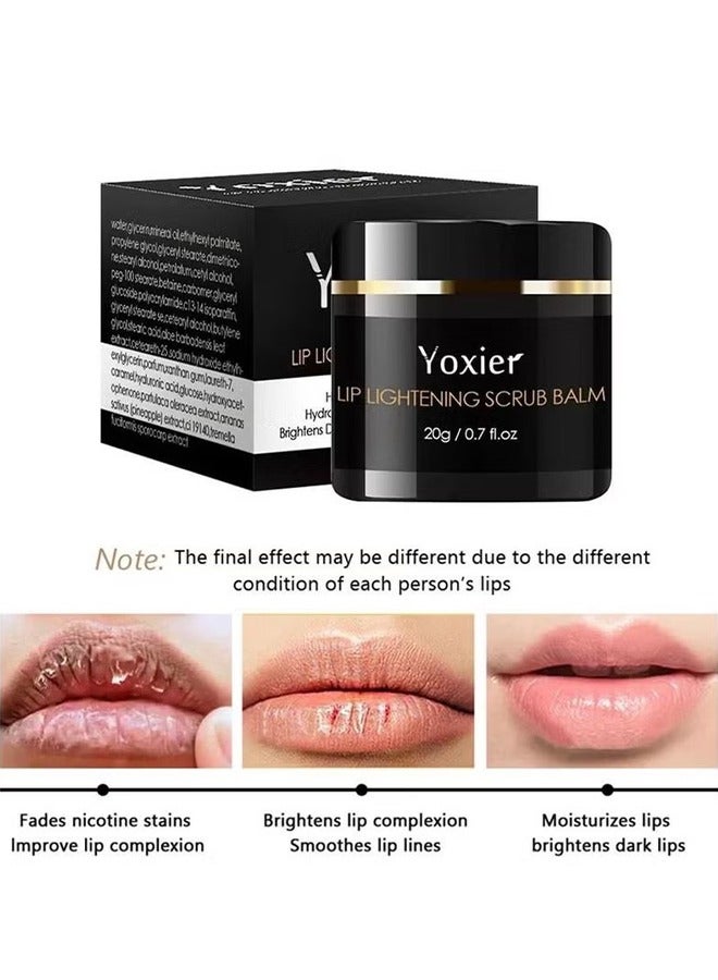 Lip Scrub For Dry Lips 20G, Lighten Dark Lips For Men Women Natural Balm Moisturizer Exfoliator Sleeping, Lip Exfoliator And Moisturizer For Dry Chapped Lips ﻿ - Image 2