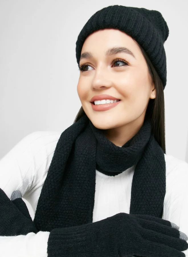 Ginger Winter Beanie,Glove & Scarf Set