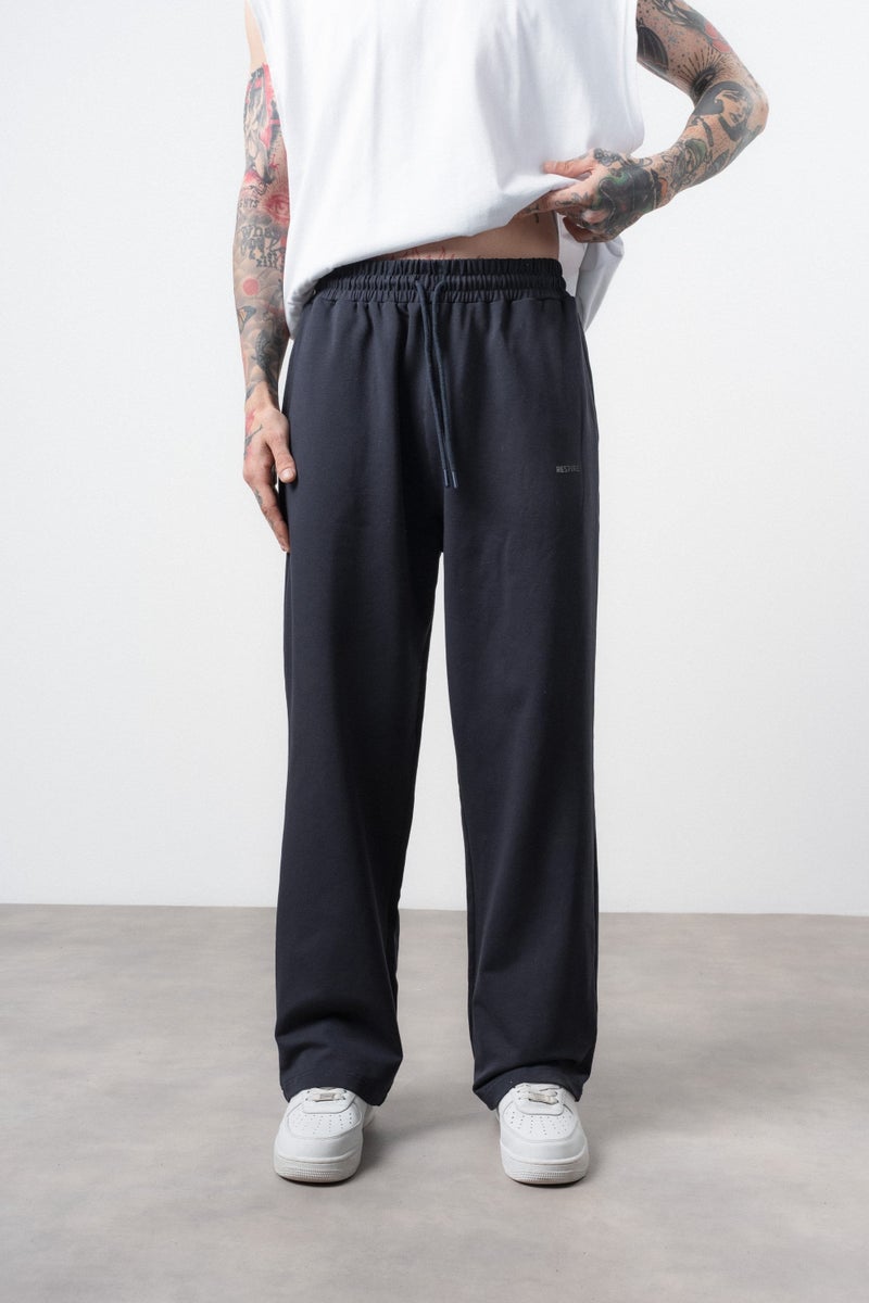 RESPIRE Men's Basic Baggy Sweatpants Navy Blue - Image 1