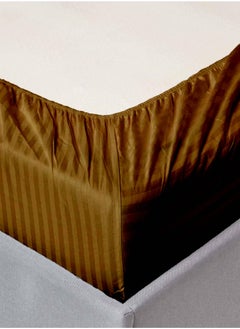 MAXQON Deep Fitted Bed Sheet +2Pcs Pillow Covers, King/Queen/Double/Single Sizes, Color Brown, Depth 30cm  - Image 3