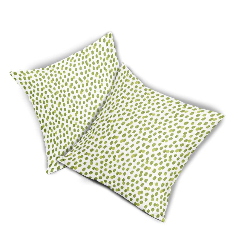 Anyako Boho Sage Green and White Pillowcase Set of 2 Green Boho Throw Pillows Square 18x18 Inch Bohemian Polka Dot Spring Pillow Cushion Covers Farmhouse Decor for Home Living Room Bed Couch Sofa Outdoor - Image 3