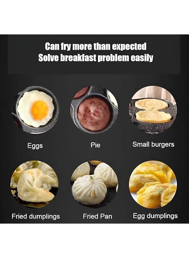 Multi-cooker pancake and egg frying pan – 4 non-stick holes with a comfortable handle – ideal for breakfast, eggs, burgers, and crepes - Image 3