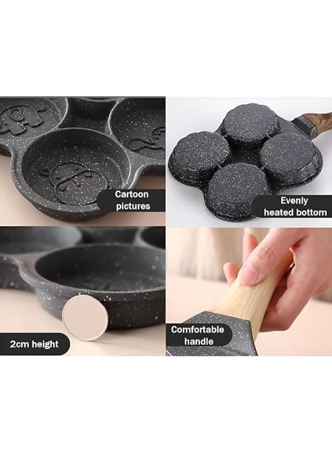 Multi-cooker pancake and egg frying pan – 4 non-stick holes with a comfortable handle – ideal for breakfast, eggs, burgers, and crepes - Image 4