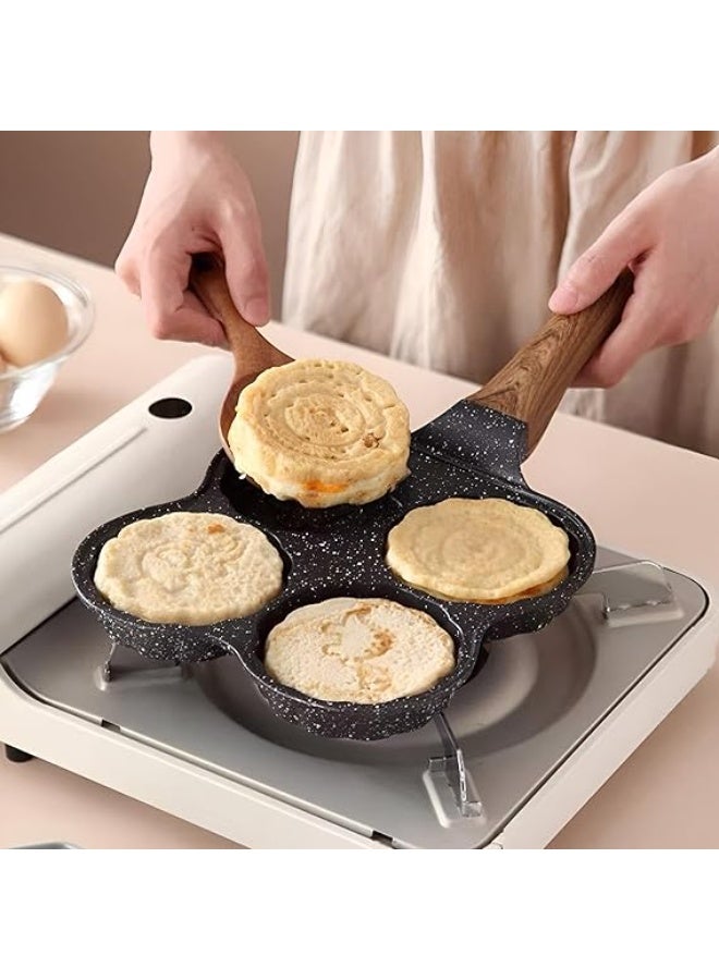 Multi-cooker pancake and egg frying pan – 4 non-stick holes with a comfortable handle – ideal for breakfast, eggs, burgers, and crepes - Image 5