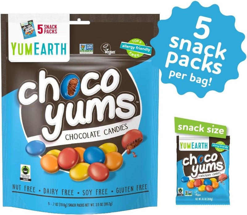 YumEarth Choco Yums Chocolate Candies - 3.5 Oz Pack of 2 - Image 3
