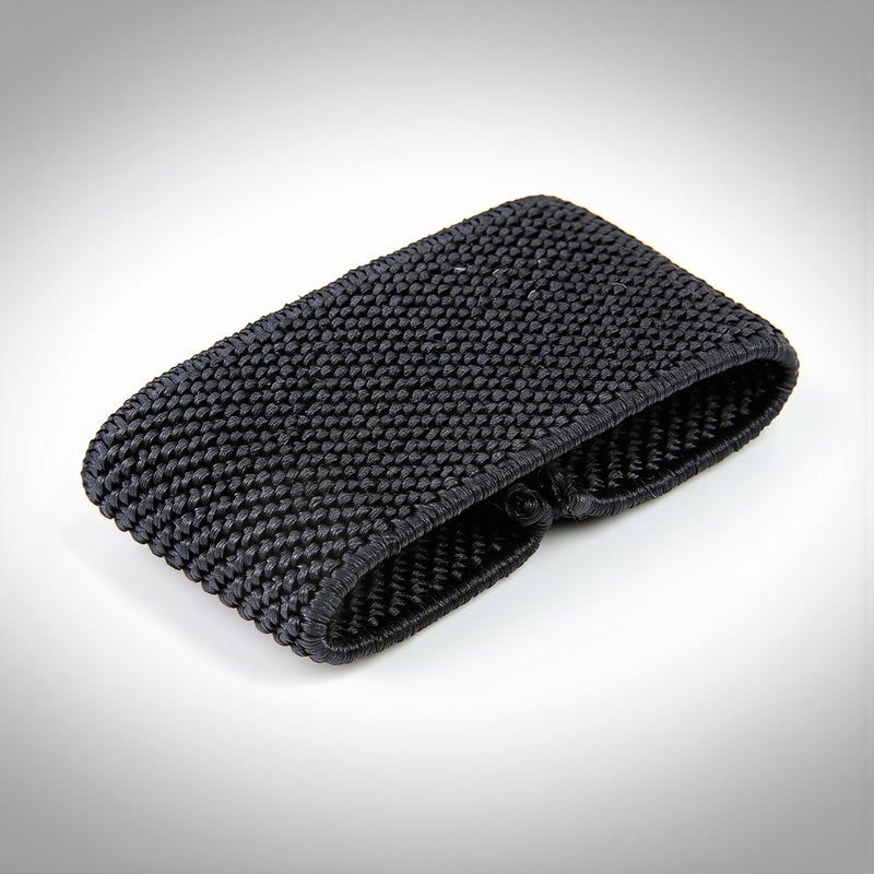 Elastic Nylon Belt Loop Keeper Black Webbing Belt End Holder - Image 4