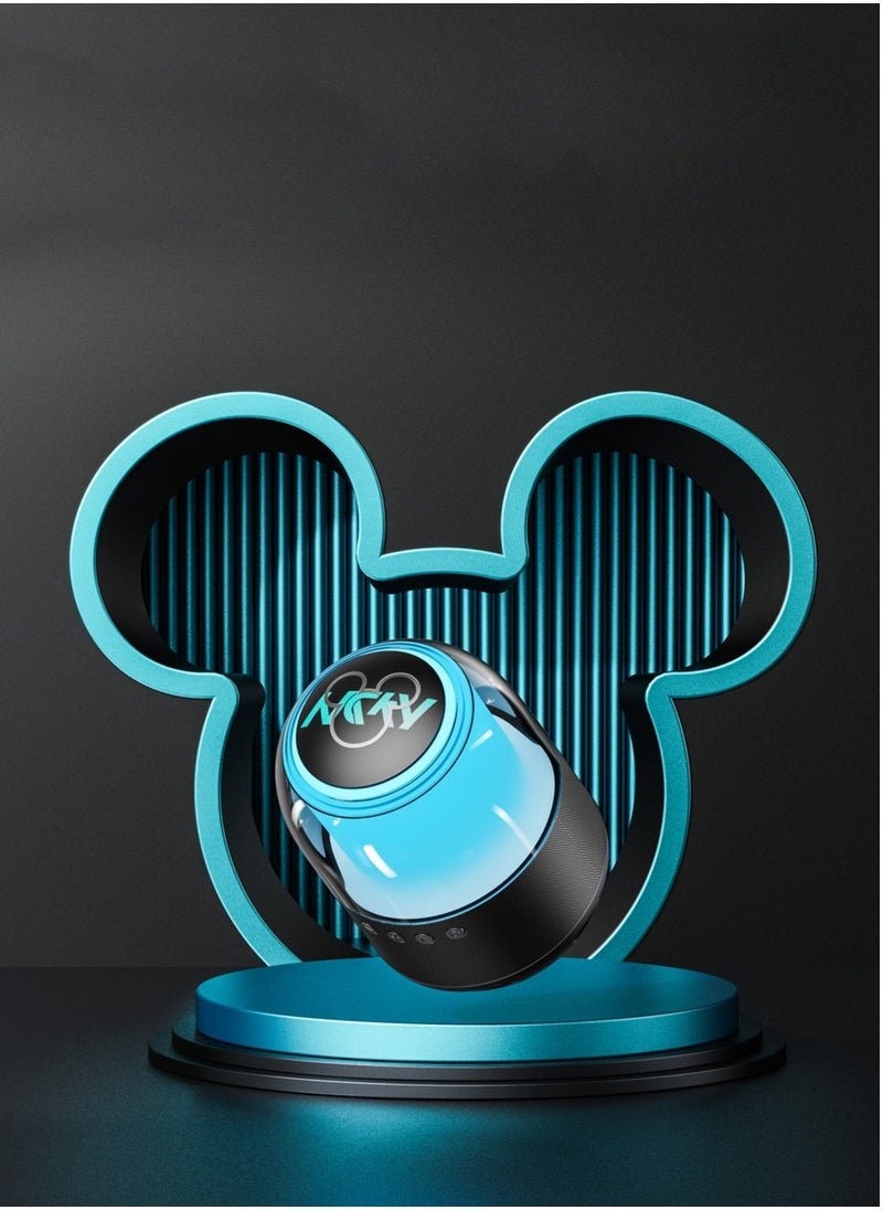 ديزني - مكبر صوت ديزني QS-S1 ميكي سمارت بلوتوث HIFI صوت محيطي ملون LED ضوء مكبر صوت صغير لاسلكي مثالي لموسيقى الجهير الثقيلة الناعمة مع ضوء عرض مذهل - Image 1