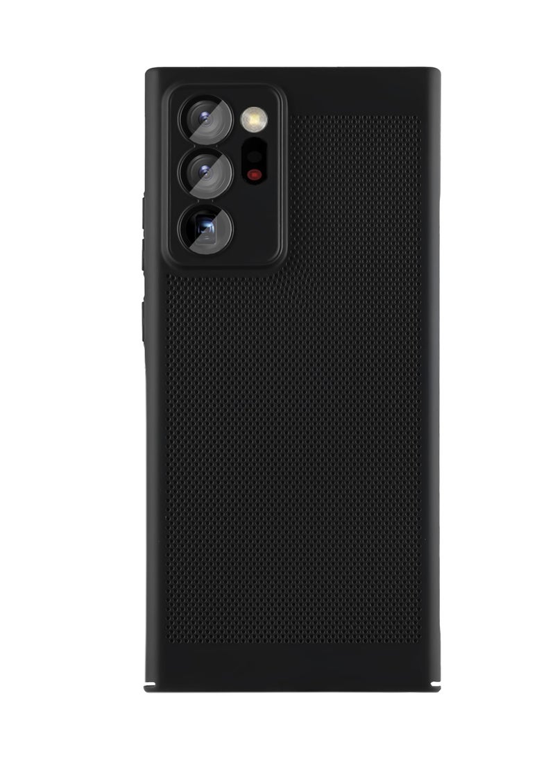 Generic - Heat Dissipation Case with Built in Camera Lens Protector Slim Fit Breathable Cooling Anti Fingerprint Hard PC Back Shockproof Cover For Samsung Galaxy Note 20 Ultra (Black) - Image 1