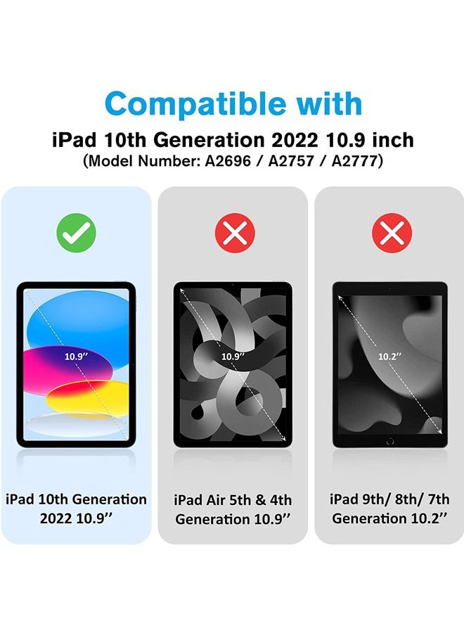 1 Pack iPad 10.9 10th Generation 2022 Screen Protector A2696/A2757/A2777, Tempered Glass Screen Film Guard for iPad 10th Gen 10.9 2022 Release Clear - Image 2