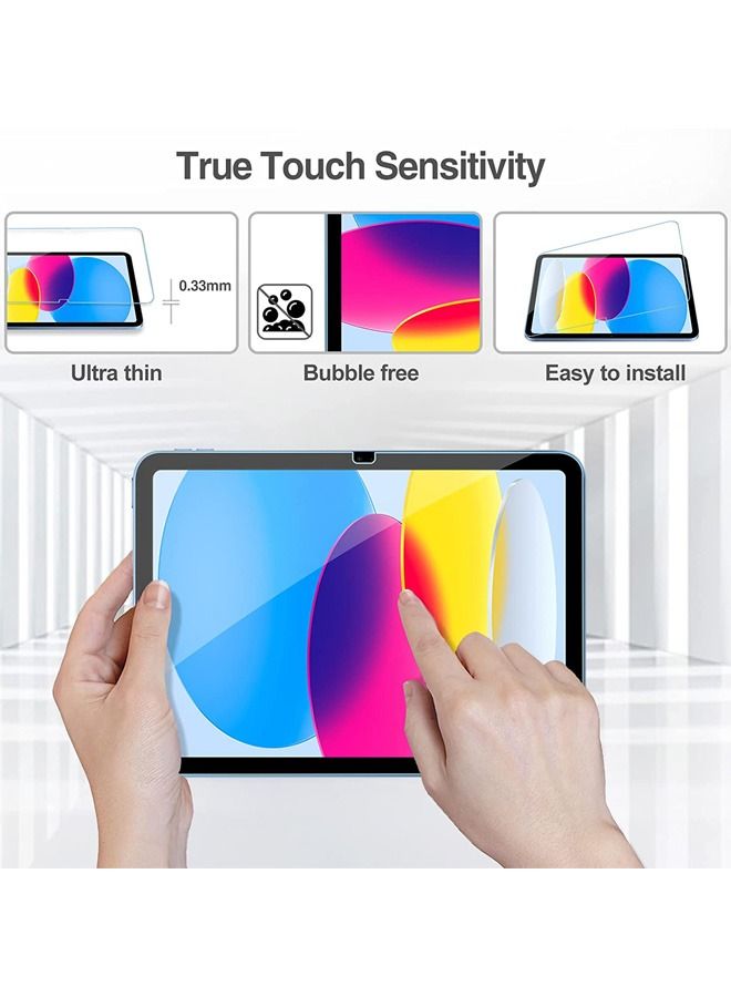 1 Pack iPad 10.9 10th Generation 2022 Screen Protector A2696/A2757/A2777, Tempered Glass Screen Film Guard for iPad 10th Gen 10.9 2022 Release Clear - Image 4
