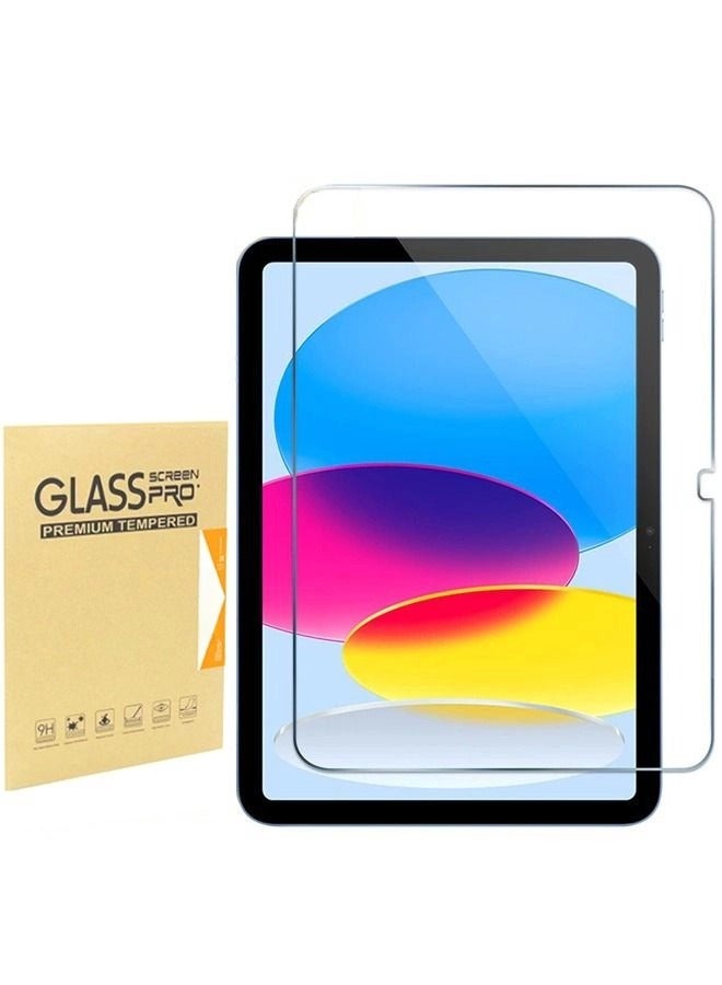 1 Pack iPad 10.9 10th Generation 2022 Screen Protector A2696/A2757/A2777, Tempered Glass Screen Film Guard for iPad 10th Gen 10.9 2022 Release Clear