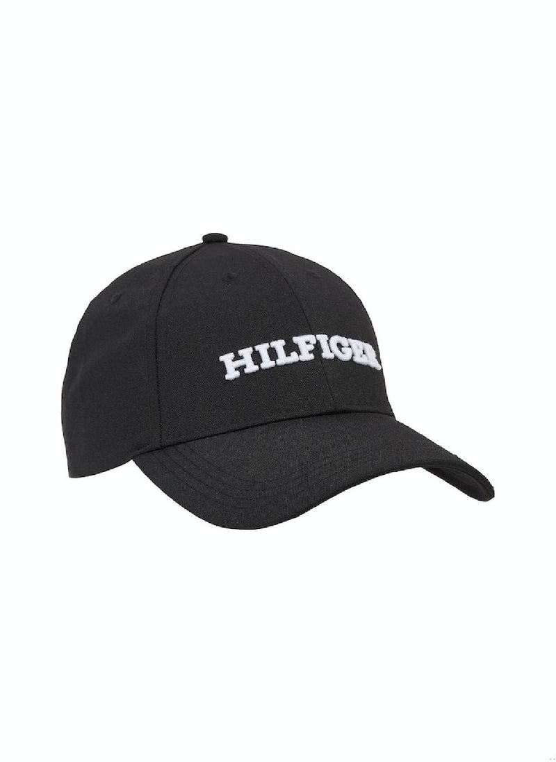 TOMMY HILFIGER Men's Hilfiger Monotype Canvas Baseball Cap -  Canvas, Black  - Image 2