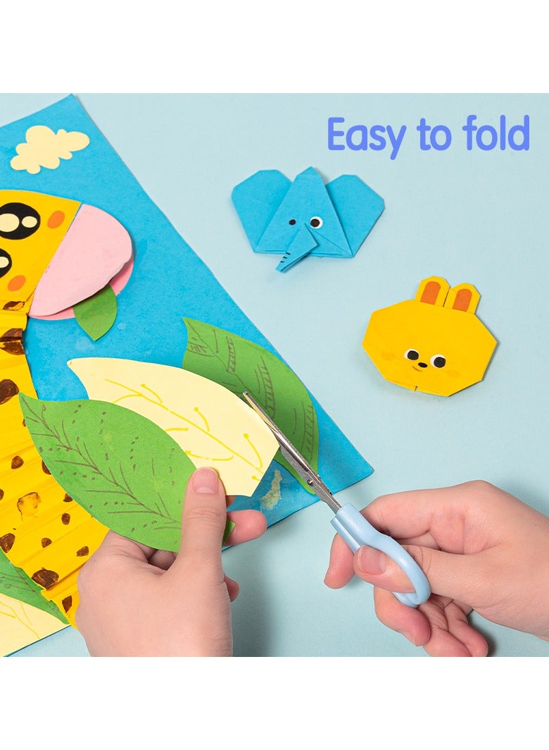 Deli ورق أوريغامي A4 من دلي EY017 - 10 ألوان 100 ورقة (مختلطة) - مثالي للطي، القص، اللصق، والرسم - Image 4