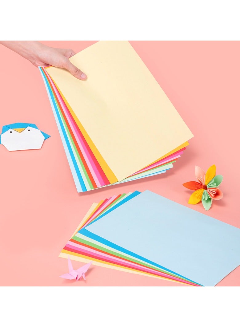 Deli ورق أوريغامي A4 من دلي EY017 - 10 ألوان 100 ورقة (مختلطة) - مثالي للطي، القص، اللصق، والرسم - Image 5