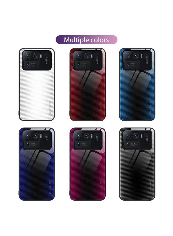 erorex Case For Xiaomi Mi 11 Ultra Texture Gradient Glass TPU Phone Case - Image 2