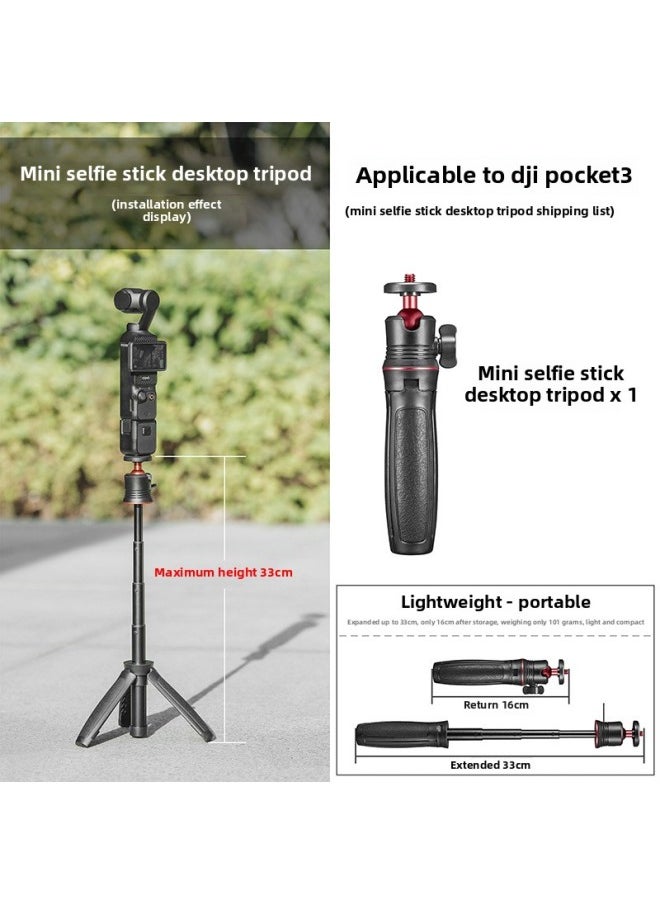 Generic For DJI Pocket 3 Yuntai Osmo Pocket 3 Eyes Accessories Desktop Foot Tempered Film Accessories-Color:Pocket3 Mini Selfie Stick Tripod  - Image 1