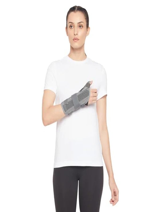 رومسونز جبيرة معصم من رومسونز مع دعامة للإبهام لتخفيف الألم مع رباط للمعصم | دعامة للإبهام | رمادي | متوسط - Image 1