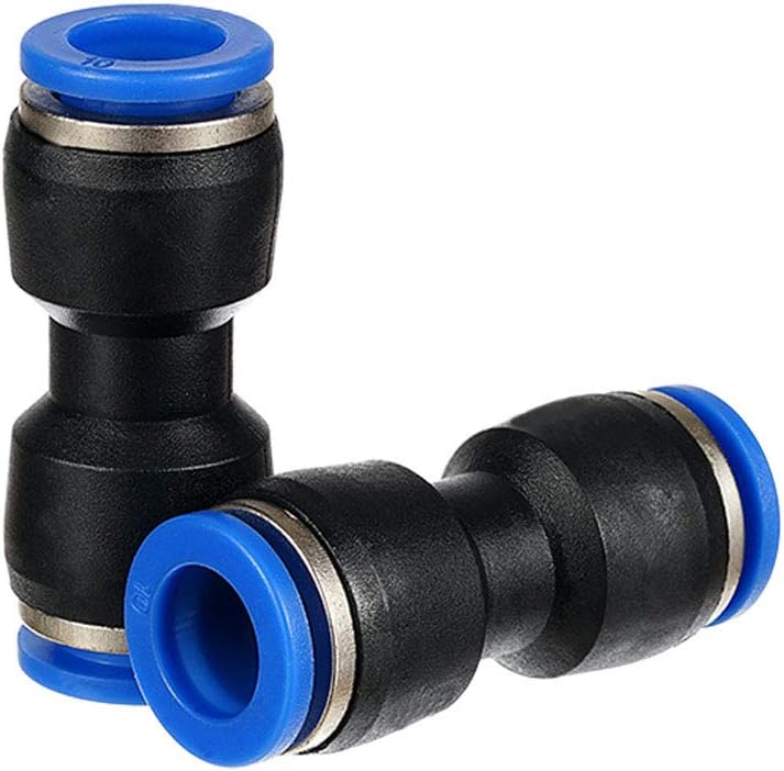 Yoebor Metalwork Plastic Push to Connect Straight Union Pipe Tube Fitting, 10mm OD x 10mm OD, Straight Pneumatic Connector (Pack of 10) - Image 2