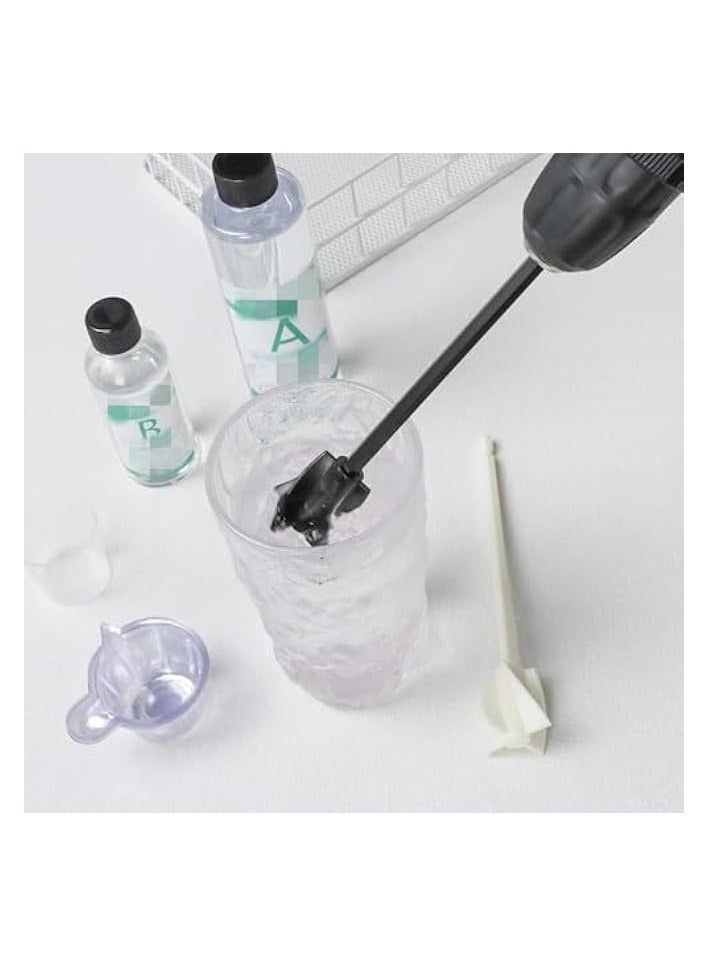 PROMASS 4pcs Epoxy Mixer for Resin, Reusable Paint Mixer Paddle Resin Mixer Paddle Drill Paddles for Drilling Mixing Epoxy Painting Ceramic Glaze Oil Paints And Reduce Bubbles - Image 5