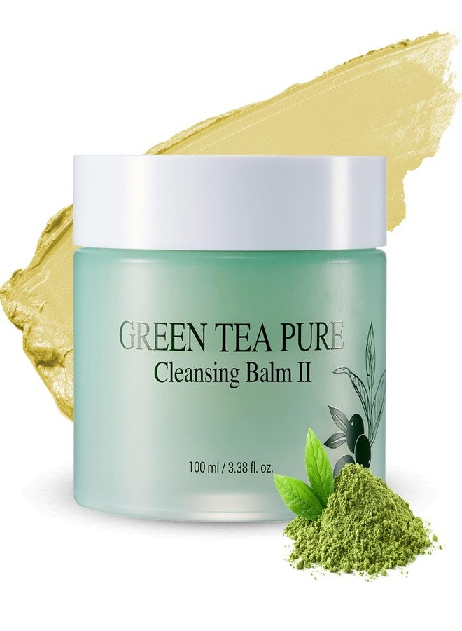 YADAH Green Tea Cleansing Balm II (3.38fl oz) - Makeup Remover, Moisturizing, Residue-Free. Korean Skin Care. Vegan, For Sensitive Skin, Botanical oil extract. - Image 1