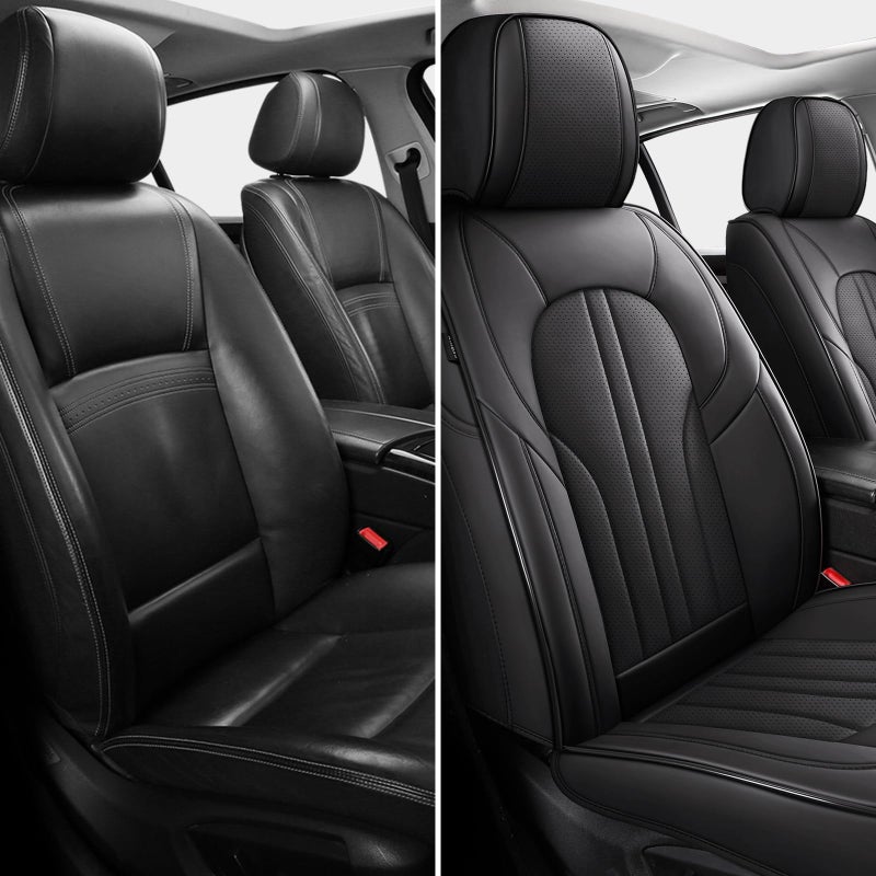 MINGBRON Front Car Seat Covers,Car Seat Protector Waterproof,Seat Covers Front Set, Car Seat Protectors,Automotive Seat Covers Fit for Most Cars Black - Image 3