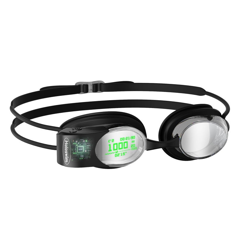 OutdoorMaster x Holoswim AR Smart Swim Goggles Antifog Swimming Goggles with Fitness Tracker Headup Realtime Display