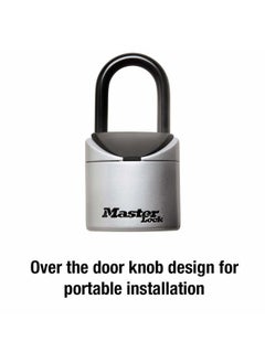 Master Lock Lock Box, Set Your Own Combination Portable Key Safe, 2-3/4 in. Wide, 5406D,Black, Grey  - Image 3