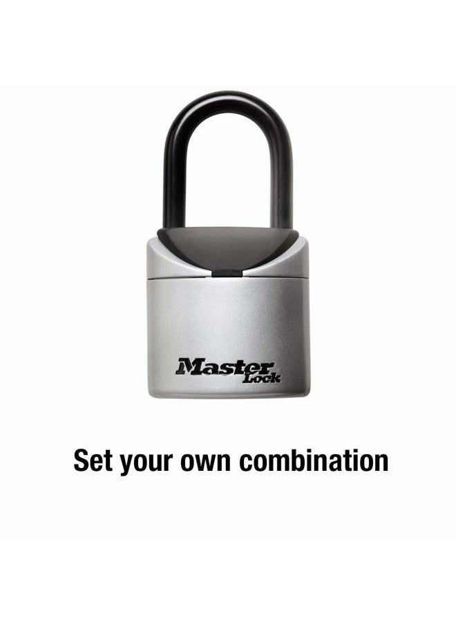 Master Lock - Lock Box, Set Your Own Combination Portable Key Safe, 2-3/4 in. Wide, 5406D,Black, Grey - Image 1