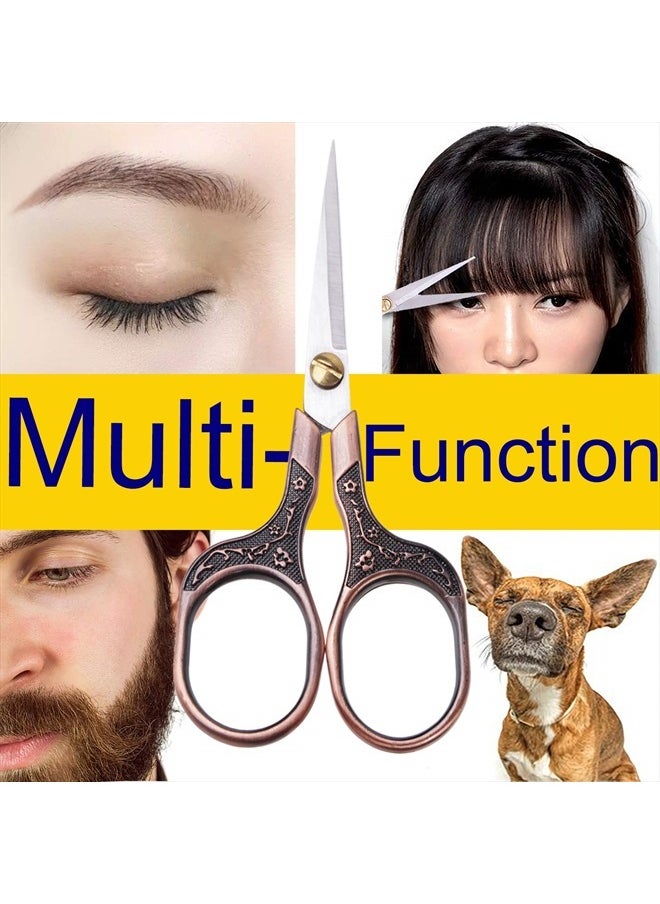 KISTARCH 2pcs 5Inch Small Vintage Precision Scissors,Multi-Purpose Beauty Grooming Kit for Hair trimming,Facial,Beard,Eyebrow,Eyelash, sewing scissors for Embroidery,Craft, Art Work & Everyday Use  - Image 4