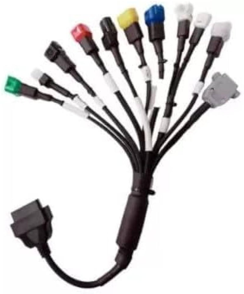 OBD2 Diagnostic Cable, Multi-Connector Splitter Harness, 9-in-1 Adapter Cable BS6 Bike OBD Cable - OBD2 Diagnostic Tool for Motorcycle