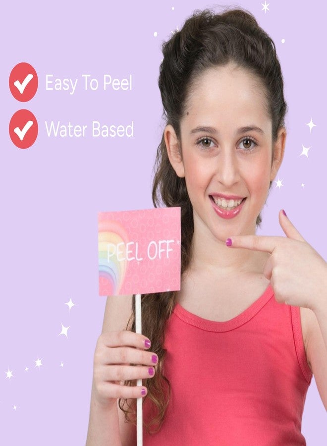 MISS NELLA PURPLE UNICORN- Peel Off, Odour Free, Water Base & Safe for kids nail polish pack OF 3- Sweet Lavender (glitter), Butterfly Wings (glitter) & Little Poppet - Image 4