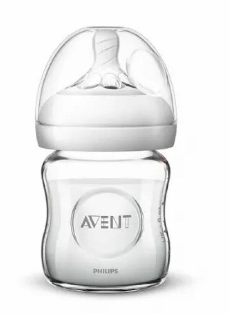 Philips Avent Natural Width Innovative Double Valve Design Feeding Bottle with Unique Shape 120ml Clear SCF033/17 - Image 3